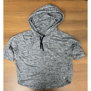 Calvin Klein Performance Hoodie Womens Large Half Sleeve Stretch Gray